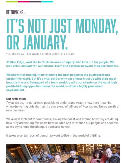 press blue edge its not just monday or january