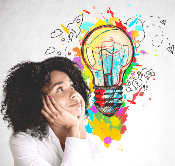 Blog 28 Woman thinking of ideas shutterstock 1470517580 576x548 1