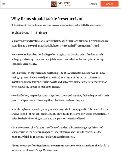 press ft ignites europe why firms should tackle resenteeism